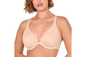 DELIMIRA - Sujetador Escote Tallas Grandes Cierre Delantero con Aros sin Relleno para Mujer