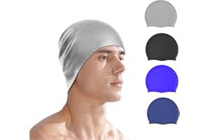 KULAMO Bonnet de Bain pour Femmes et Hommes Cheveux Long – 100% Silicone – Extensible Confortable, Bonnet de Bain Qualité Supérieure – Bonnet Piscine Unisexe Cheveux Long Disponible en Plusieurs Couleurs