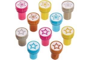 Baker Ross Tampons Auto Encreurs motif Etoiles - Lot de 10, Tampons Encreurs pour les Enfants (FX266)