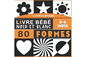 Livre Noir et Blanc Bébé: Formes Géométriques simples carré triangle rond losange - Mon Premier Imagier Contraste Élevé Nouveau Né - Images Contrastées Stimulation Visuelle et Éveil Sensoriel Enfant.