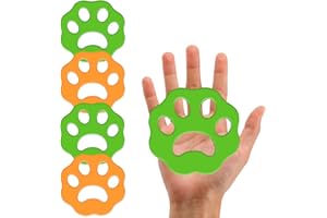 WASUQO 4 Stück Tierhaarentferner Wäsche Fusselpfote für Waschmaschine Wäscherei Bälle tierhaarentferner Fusselentferner Wiederverwendbarer für Waschmaschine und Trockner