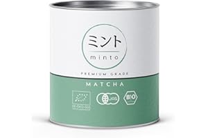 ‎KURO MATCHA Bio Matcha-Pulver Minto – Premium Bio-Matcha-Tee aus Japan (30g) – Grüntee-Pulver bio-zertifiziert nach DE-ÖKO-006