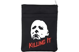 BAUNA Horror Movie Inspiration Buch Sleeve Killing It Buch Cover Killer Characters Book Pouch Wasserdicht Buchschutz Geschenk für Gruselfilmfans (Killing it BM)