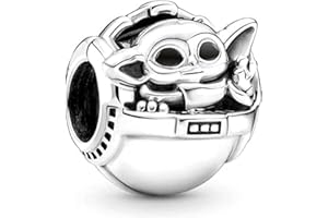 GHMIOU Charm - Abalorio de plata de ley 925 con cuentas de dibujos animados de plata de ley 925, Plata esterlina