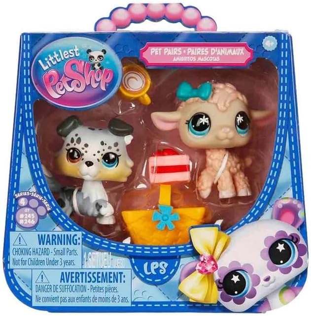 Littlest Pet Shop Minişler 2'li Figür Seti Seri 4 Collie Köpek ve Kuzu | Aksesuarlar Dahil, Koleksiyon Figürü, 4 Yaş ve Üzeri, Sallanan Kafalar, Hayal Gücü Oyunu