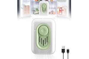 Acboor Deodorante per frigorifero USB, mini generatore di ozono, ricaricabile, per congelatore, scarpiera, armadio