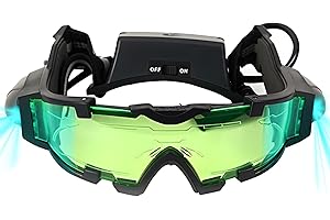 iPobie Lunette Vision Nocturne Enfant,Lunettes de Vision Nocturne,Lunettes de Sécurité Réglables Pour Enfants Avec Lumières Rabattables Convient à La Course à Pied, au Cyclisme et à D'autres Sports