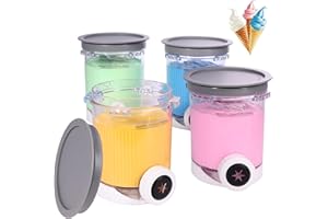 YONHESHI 4 Stück für Ninja Swirl Creami Behälter 480 ml Eisbehälter - Kompatibel mit Ninja Creami NC701 & NC700 Serie Eismaschinen - BPA-frei & Spülmaschinenfest