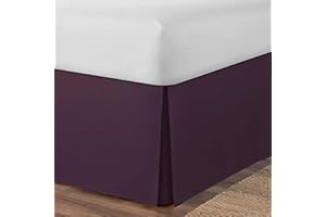 DRIMEE Cubre Canape Cama Canape Cama Falda Gota Extra Volante Falda de Cama de Colcha 120/140/150/180CM Plisado Hoja del Lecho de Polvo Base Valance,Plum,150 * 190+35cm