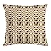 Produktbild WITHY Retro Throw Pillow Cushion Cover, Old Fashion Fractal Geometric Forms Classy Elegant Diamond Line Pattern Retro Colors, Decorative Square Accent Pillow Case, 18 X 18 Inches, Multicolor