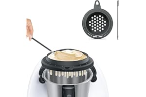 CYEEHXIN Sitko do szpecli kompatybilne z akcesoriami Thermomix Tm6, nasadka do szpecli do Vorwerk Thermomix, akcesoria z silikonowym skrobakiem, sito do robota kuchennego, szybkie przygotowanie