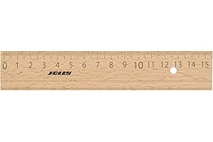 JOLLY Righello universale in legno, 15 cm, infrangibile, colore naturale, per scuola, calcolo, disegno, scrittura, compatto, robusto, ideale per astuccio, scuola