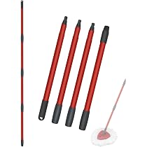 Spin Manico di Ricambio Mop Compatible With Vileda Turbo Spin Mop EasyWring Adjustable 4 Section Rod Rimovibile
