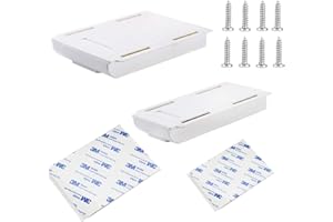 BEHONE 2 pz Cassetti portaoggetti sotto il tavolo, Organizer cassetti scrivania, Portaoggetti Nascosto Sotto, Cassetto Porta Matite Autoadesivo Nascosto, Scatola Portaoggetti Per Ufficio Scuola Cucina