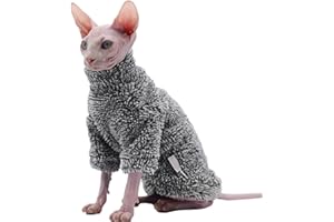 VOODUE katzenkleidung Katzen-Outfits for Herbst und Winter, warme Kleidung for haarlose Katzen, Kleidung for Sphynx-Katzen (Color : 1, Size : XS)