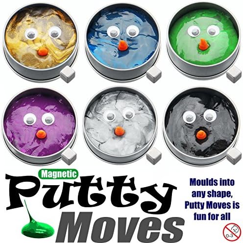 PUTTY MOVES Magnetic Hand Slime Play Plasticine Dough Rubber Magic Super Thinkin (Gold)