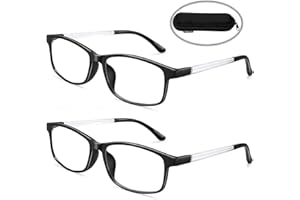 VVDQELLA Lunettes de Lecture Ultra Légère & Solide en TR90 Anti Lumière Bleue Filtre UV Reading Glasses Unisex pour PC, Tablette, Gaming Lecteurs