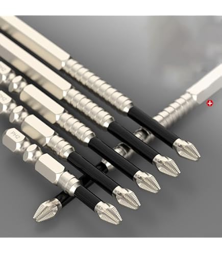 PH2 Philips-Bit-Set 6-teilig – Hochmagnetisch, K5-Stahl, 1/4" Sechskant, 2,5-15,2 Cm