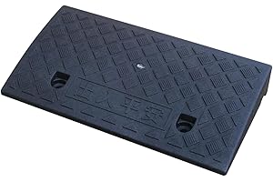 harayaa Plastic Curb Ramps Car Motorcycle Wheelchair Threshold Ramp Disabled Access - 7cm Black