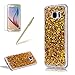 Produktbild Girlyard Silikon Glitzer Hülle für Samsung S7 Edge, Luxus Variable Farbe Pailletten Muster Shinning Case Weiche TPU Bling Backcover Ultra Dünn Flexibel Rubber Etui und Anti Rutsch Kratzfeste Schutzhülle für Samsung Galaxy S7 Edge - Gold