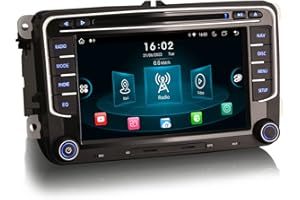 Erisin Android 12 8-rdzeniowy 4 GB + 64 GB radio samochodowe z GPS do VW Passat Golf 5/6 Touran Caddy Skoda Seat Tiguan Jetta T5 Transporter Bluetooth ekran dotykowy CarPlay DAB+ DSP RDS WiFi