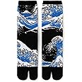 Froiny Split Toe Socks Japanese Grape Carp Wave Summer Personality Tabi Socks Tabi Tide Socks Tube Socks Sandals Socks, Blue