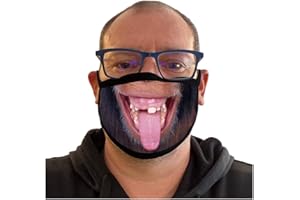 AmyGline Lustige Mundschutz Bandanas mit 3D Motiv Waschbar Mund-Nasen-Schutz Wiederverwendbare Staubdicht Atmungsaktiv Multifunktionstuch Halstuch