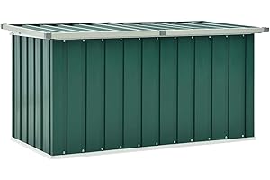 MOONAIRY Baule da Esterno Baule da Giardino Cassapanca Contenitore da Esterno Baule da Giardino Verde 129x67x65 cm