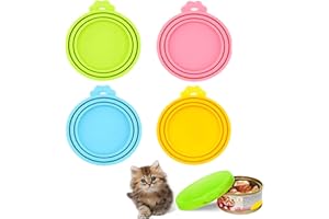AidShunn Coperchi per lattine di latta, coperchi per lattine di alimentazione per animali domestici, coperchi universali in silicone, dimensioni standard per lattine per cani e gatti