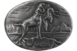 BELTINGER Gürtelschnalle Hund mit Beute 4,0 cm | Buckle Wechselschließe Gürtelschließe 40mm Massiv | für Jagd-Outfit