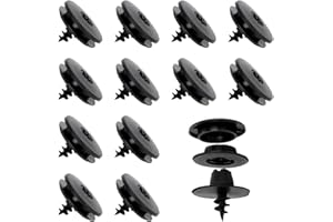 POLARTREEHOME 12er-Pack Auto-Fußmatten-Clip, Universal-Montageschnalle 3-in-1 Anti-Rutsch-Kunststoff-Clips-Set, runde Halterung zur Befestigung von Clips Auto-Fußmatten Fußmatten Auto-Teppich, schwarz