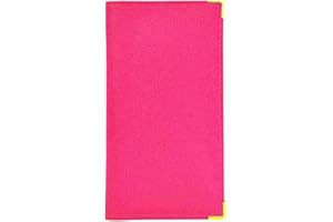 LIVAN - L601 - Porte-Chéquier Talon en Haut 2 Volets - Porte Carte - en Croute Cuir Vachette - pour Format Portefeuille (A croûte Cuir Rose)