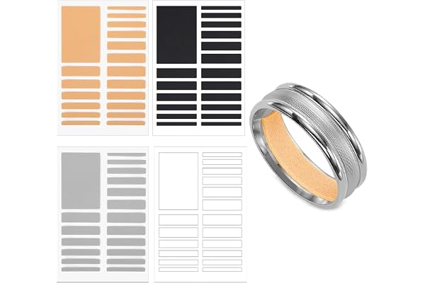 LICQIC ringstorleksjusterare för lösa ringar, design B | Osynlig åtdragare transparent storleksändring, ringskydd, för lösa ringar distans silikon skyddsring