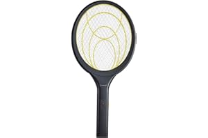 VOSSBACH Electric Fly Swatter Black 44 x 21 x 2.7 cm Battery Operated Insect Killer Mosquito Swatter