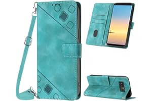 Mo-Beauty Hülle mit Samsung Galaxy Note 8, PU Leder Flip Crossbody Handyhülle, verstellbare abnehmbare Halskette [Ständer] [Kartenfach] [Magnet] Schutzhülle für Samsung Note 8 - Grün
