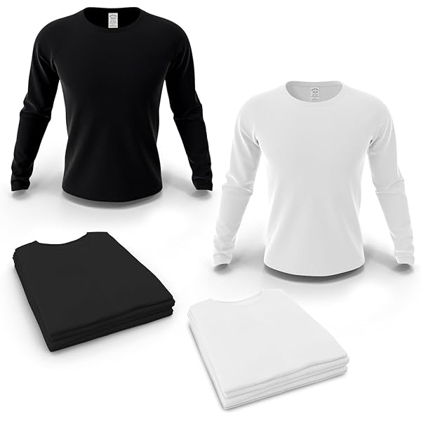 Herenshirt met lange mouwen, 3-pack, functioneel sportshirt, licht
