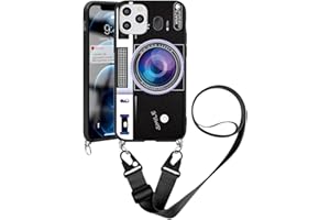 ZhuoFan Funda con Cuerda para OPPO Find X5(5G) [6,55"] Negro Cárcasa Silicona Suave,Fundas con Correa para Hombro y Cordón- 57in Colgante Collar Correa de Cuello Antichoque Bumper Case