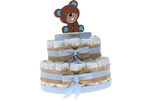 Viale Magico Idea Regalo Economico Neonato, Torta Pannolini Nascita o Baby Shower Bimbo (Torta da 30 Pannolini)