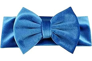 BOTTEGA DELLA PRINCIPESSA Fascetta per Capelli Neonata con Fiocco in Velluto-Fascia per capelli Bambina