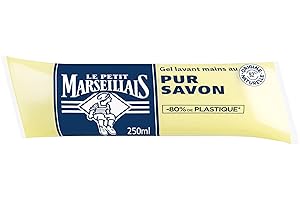 Le Petit Marseillais | Recharge Gel Lavant Mains Pur Savon (berlingot de 250 ml) – Recharge savon liquide avec 92 % d'ingrédients d'origine naturelle – Savon mains au pH neutre pour la peau