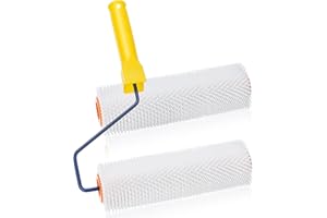 Xialvyu Entlüftungsroller Stachelwalze 23 cm mit Ersatzrolle, Stachellänge 15 mm, Nagelwalze zum Entlüften Entlüftungswalze für Bodenbeschichtung