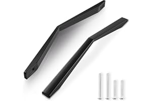 Niviy Poignee de Meuble Cuisine Entraxe 160mm Poignet de Porte Cuisine Noir Alliage D'aluminium Poignée Meuble pour Décoration Meubles Cuisine 10pcs Avec Vis(25mm&35mm)