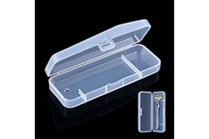 SynHHergyx Transparent Razor Travel Case, Plastic Manual Razor Storage Box Portable Shaver Holder Protector Universal Shaver Container Storage Shaving Accessories for Men