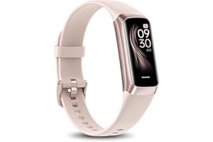 HTTWCOD Fitness Tracker for Men Women-24/7 Heart Rate, Step Counter,IP68 Waterproof Activity Tracker with 25 Sport Modes with 1.1" AMOLED Touch Color Screen with Android and iOS Phones (Sakura Powder)