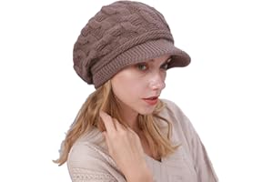 COZYAN Casquette Femme Hiver Béret Chapeau d'hiver Bonnet Tricoté Chaud en Laine Casquettes Visières Bonnets Femme Hiver Chapeaux Tricotés Cap Chaud Beanie Caps Baggy Crochet Ski