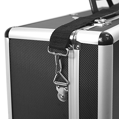 Torrex 3er Set Alu-Boxen 26 / 67 / 100 Liter abschließbar in Schwarz oder Silber – Alukiste Werkzeugkiste Transportbox Lagerbox Lagerkiste (Schwarz) - 5