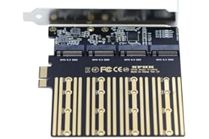 chenyang Adaptador M.2 SSD a PCI-E X1 4 SATA SSD a PCIe 3.0/4.0 Adaptador de tarjeta de expansión ASM1064 Chipset con soporte PCI-E de 12 cm