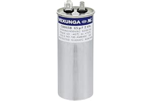 VEXUNGA Condensateur 65uF 65 MFD 370VAC 440VAC 450VAC 50/60Hz CBB65 Condensateurs de Demarrage AC Rond pour Climatiseur Moteurs et Ventilateur