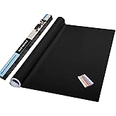 Qzep Black Board Vinyl (45x200cm) Wall Sticker Removable Decal Chalkboard with 5 Chalks for Home School Office College Room K