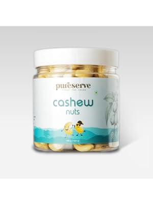 Pureserve Premium Whole Cashews 250g - Super Crunchy & Naturally Sweet | Rich in Protein & Healthy Fats | Ideal for Snacking, Cooking & Gifting | Vega